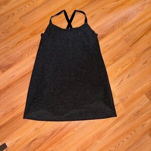 Women's Black Crossback Tank Top Dress